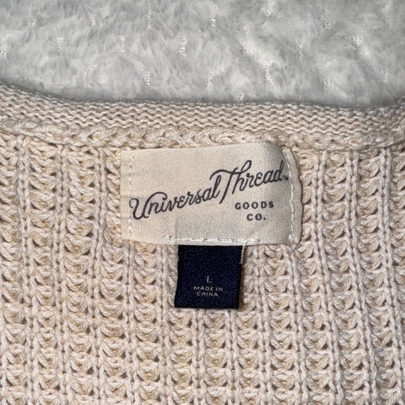 🧥 Women’s Universal Thread Cream Sweater Cardigan – Size L - Picture 5 of 8